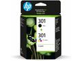 HP 301 combo pack ( černá, 3barená), N9J72AE