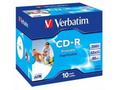 VERBATIM CD-R(10-Pack)Jewel, Printable, DLP, 52x, 