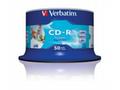 VERBATIM CD-R(50-Pack)Spindle, Inkjet Printable, 5