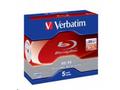 VERBATIM BD-RE(5-pack)Blu-Ray, Jewel, 2x, 25GB