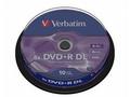 VERBATIM DVD+R(10-pack) Double layer, 8x, 8.5GB, s