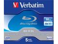 VERBATIM BD-R(5-pack), DualLayer, Jewel, 6X, 50GB