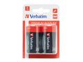 VERBATIM Alkalické baterie D, 2 PACK, LR20