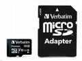 VERBATIM MicroSDHC karta 16GB Premium, U1 + SD ada
