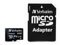 VERBATIM MicroSDXC karta 64GB Premium, U1 + adapté