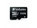 VERBATIM MicroSDHC karta 32GB Pro, U3 + adaptér