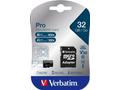 VERBATIM MicroSDHC karta 32GB Pro, U3 + adaptér