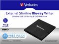 VERBATIM Externí Blu-ray Slimline vypalovačka USB 