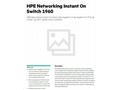 HPE Networking Instant On Switch 40p Gigabit CL4 8