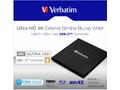 VERBATIM Externí Blu-ray Slimline Ultra HD 4K vypa