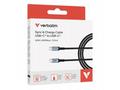 VERBATIM Kabel USB-C Sync & Charge, 60W, 120cm