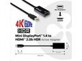 Club3D Adaptér aktivní mini DisplayPort 1.4 na HDM
