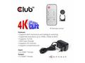 Club3D Video switch 4:1 HDMI 2.0 4K60Hz UHD, 4 por