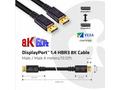 Club3D Kabel certifikovaný DisplayPort 1.4 HBR3, 8