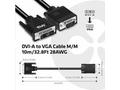 Club3D kabel DVI-A na VGA, 3m, 28 AWG