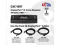 Club3D Adaptér aktivní DisplayPort 1.4 Repeater 4K