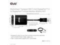 Club3D hub MST USB-C na DisplayPort, 4K60Hz (M, F)