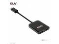 Club3D hub MST USB-C na DisplayPort, 4K60Hz (M, F)