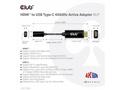 Club3D aktivní adaptér HDMI na USB-C, 4K60Hz, M, F