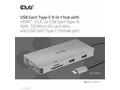 Club3D hub USB-C, 9-in-1 hub s HDMI, VGA, 2x USB G
