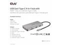 Club3D hub USB-C, 9-in-1 hub s HDMI, VGA, 2x USB G