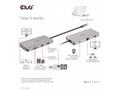 Club3D hub USB-C, 9-in-1 hub s HDMI, VGA, 2x USB G