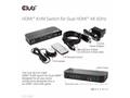 Club3D síťový přepínač - Switch, HDMI KVM Switch -