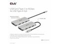 Club3D hub USB-C Gen2 na 10Gbps 4x USB Type-A Hub
