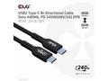 Club3D kabel USB-C, Oboustranný USB-IF Certifikova