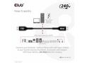 Club3D kabel USB-C, Oboustranný USB-IF Certifikova