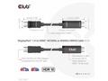 Club3D kabel DP 1.4 na HDMI, 4K120Hz nebo 8K60Hz H