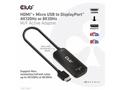 Club3D Adaptér HDMI + Micro USB na DisplayPort 4K1