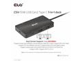 Club3D Dokovací stanice USB Gen2 Type-C na Dual Di
