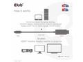 Club3D kabel miniDP 1.4 na HDMI, 4K120Hz nebo 8K60