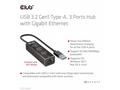Club3D Rozbočovač, USB-A 3.2 Gen1 na 3x USB 3.1, G