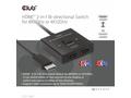 Club3D Switch, HDMI na 2xHDMI Oboustranný 2v1, 8K6