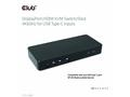 Club3D Dokovací stanice DisplayPort, HDMI KVM Swit