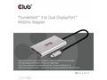 Club3D Video hub Thunderbolt 3 na 2x DP, Dual 4K60