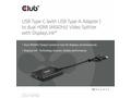Club3D Video rozbočovač USB-C, A na 2xHDMI 2.0, Du