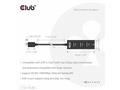 Club3D hub USB-C 3.2 na 3xUSB-A 3.2 + RJ45 1Gbps