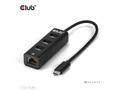 Club3D hub USB-C 3.2 na 3xUSB-A 3.2 + RJ45 1Gbps