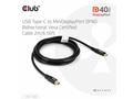 Club3D Kabel USB-C na MiniDisplayPort 2.1, 8K30Hz,