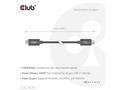 Club3D Kabel USB4 v2 Typ-C, 80Gbps, Certifikovaný 