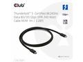 Club3D Kabel Thunderbolt 5, 80, 120Gbps, Certifiko