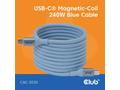 Club3D Kabel magnetický USB-C, 240W PD3.1, 480 Mbp
