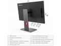 Lenovo ThinkVision, P27qd-40, 27", IPS, QHD, 120Hz