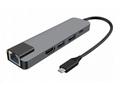 WG - HUB Type-C 4 v1, HDMI + RJ45 + USB3.0, hliník