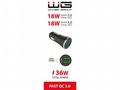 WG - Nabíječka do auta 2x USB-A 36W, QC 3.0 + QC 3
