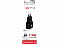 WG - Síťová nabíječka 1x USB-A, Quick Charge 3.0, 