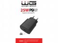 WG - Síťová nabíječka 1x USB-C, PD PPS 25W, černá